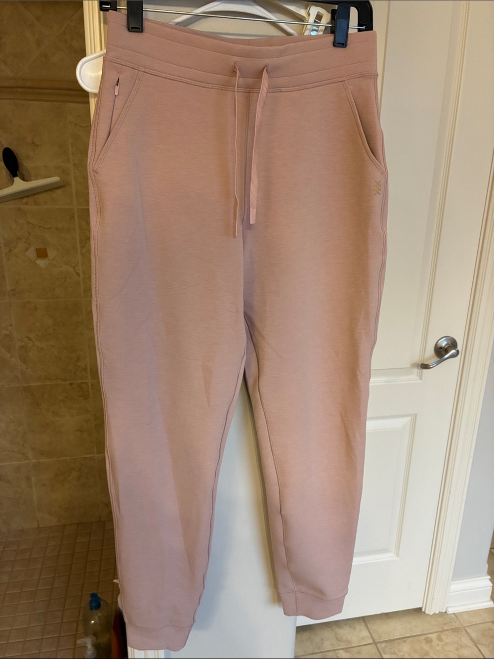 RHONE Blush Pink Drawstring Track Joggers